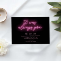 Siempre fuiste tú Neon Glow Light Save the Date