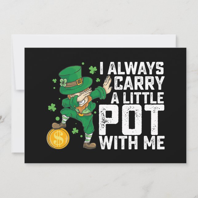 Invitación Siempre llevo una pequeña olla conmigo, St Patrick (Anverso)