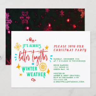 Invitación Siempre mejor juntos en clima invernal Navidad, ZP