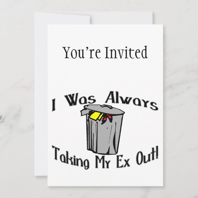 Invitación Siempre Sacando Mis Ex (Anverso)