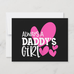 Invitación Siempre una camiseta de la niña de papá hija chica