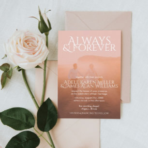 Invitación Siempre y para siempre   Foto Personalizado   BODA