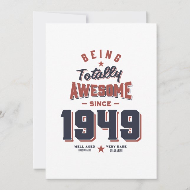 Invitación Siendo Totalmente Increíble desde 1949 Regalo de C (Anverso)