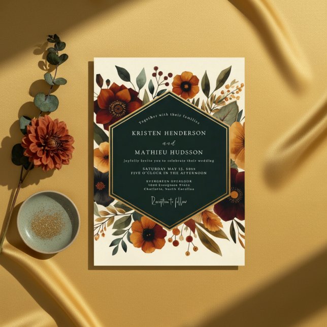 Invitación Sienna Botanical Whimsy Wedding (Subido por el creador)