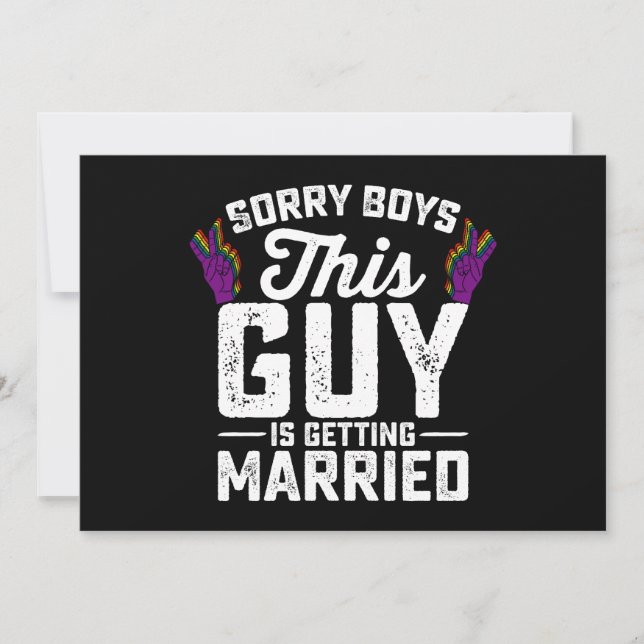Invitación Siento Que Este Tipo Se Case Con Gay (Anverso)