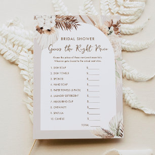 Invitación SIERRA Boho adivina el juego de la ducha de novias