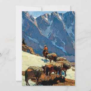 Invitación "Sierra Pass" Arte Occidental por Edgar Payne