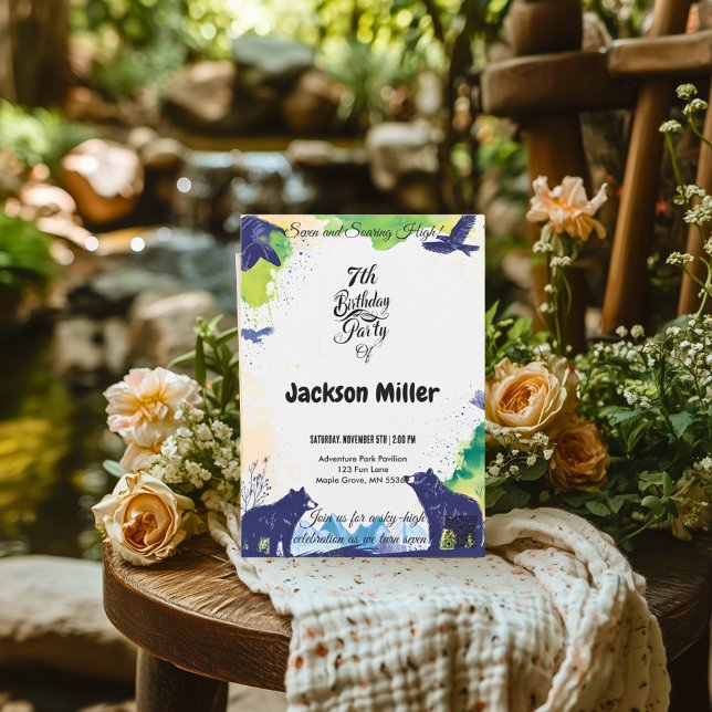 Invitación Siete y creciente ejército de 7 cumpleaños y lima (Subido por el creador)