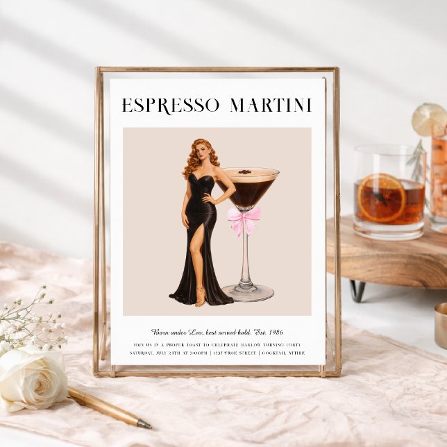 Invitación Signature Cocktail | Leo Zodiac Birthday (Subido por el creador)