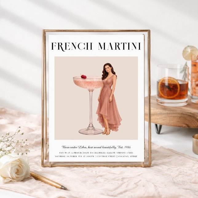 Invitación Signature Cocktail | Libra Zodiac Birthday (Subido por el creador)