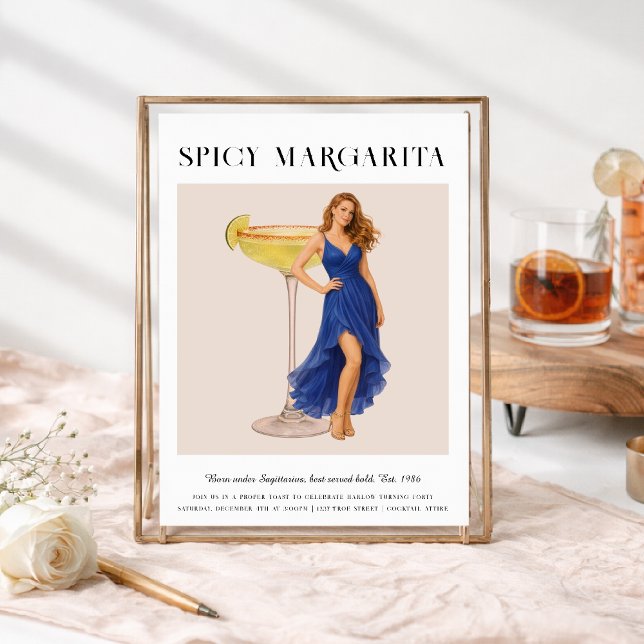 Invitación Signature Cocktail | Sagittarius Zodiac Birthday (Subido por el creador)