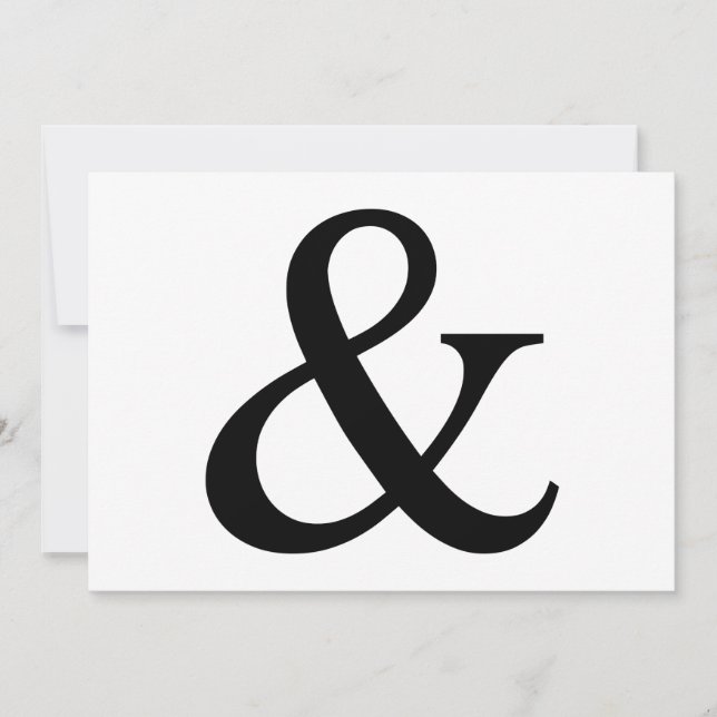 Invitación signo ampersand, signo y (Anverso)