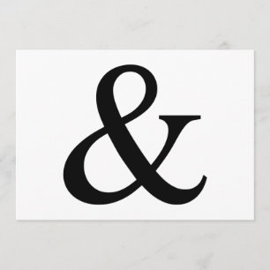 Invitación signo ampersand, signo y