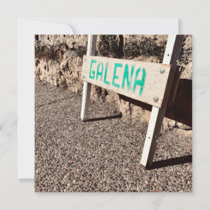 Invitación signo de acera de galena