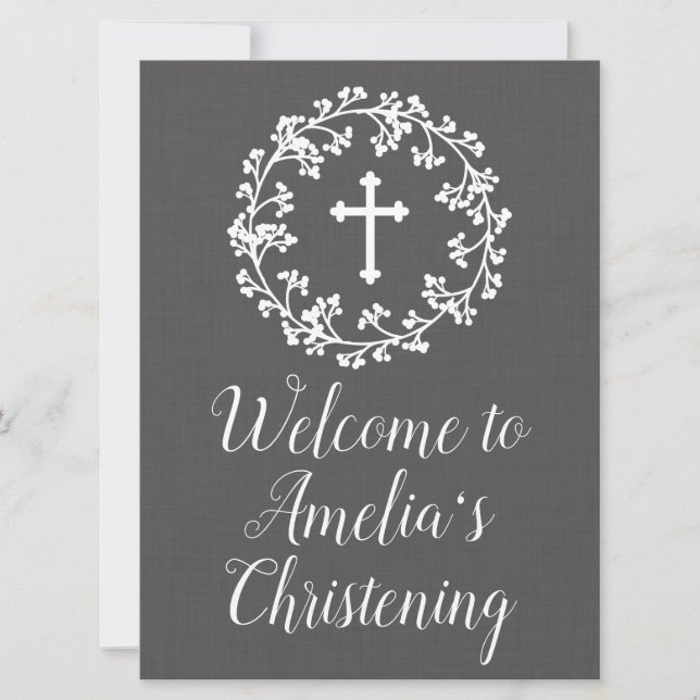 Invitación Signo de bienvenida del aliento del bebé (Anverso)