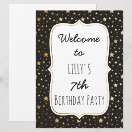 Invitación Signo de bienvenida Fiesta con tema mágico