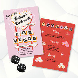 Invitación Signo de corazón de Las Vegas Bachelorette Weekend