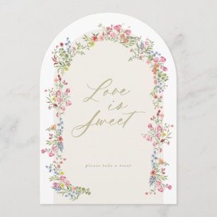 Invitación signo de ducha de novia de jardín de resorte flora