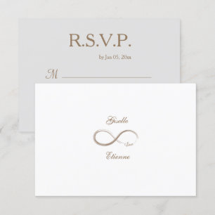 Invitación Signo de Infinito Bodas Nombre Personalizado Respu