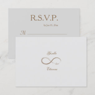 Invitación Signo de Infinito Bodas Nombre Personalizado RSVP