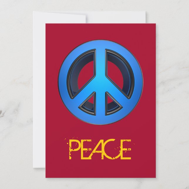 Invitación Signo de la paz en azul (Anverso)