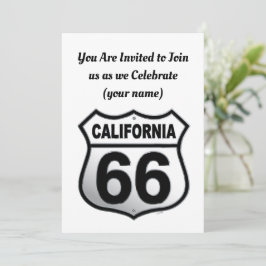 Invitación Signo de la Ruta 66 de California