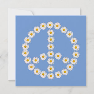 Invitación signo de paz daisies daisy boho