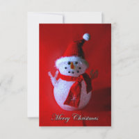 Signo de paz roja Snowman (Feliz Navidad)