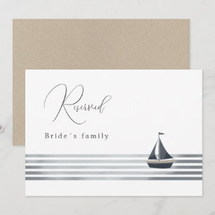 Invitación signo de reserva de boda náutico