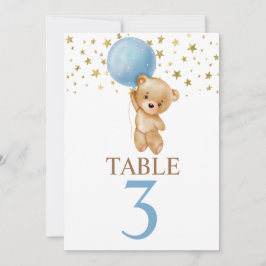 Invitación Signo de tabla de niño de oso cortado