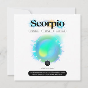 Invitación Signo Zodiacal Moderno Escorpio Cotización Element