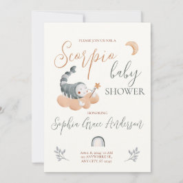 Invitación Signo zoológico: ducha de bebé Scorpio