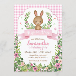 Invitación Sigue adelante  Cumpleaños de conejita
