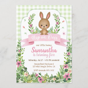 Invitación Sigue adelante  Cumpleaños de conejita
