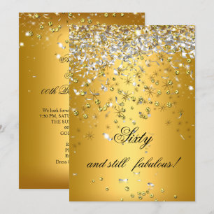 Invitación Sigue siendo fabuloso Cumpleaños 60 serpentinas de