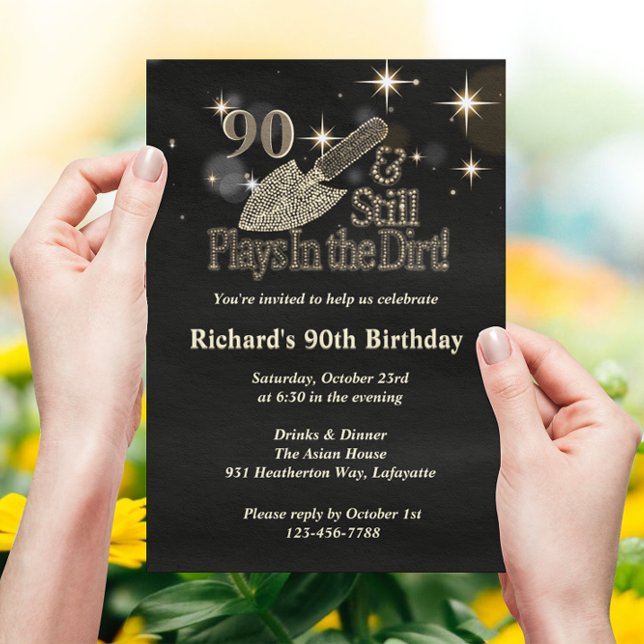 Invitación Siguen jugando en el jardín sucio por el cumpleaño (Subido por el creador)