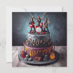 Invitación SIGUEN ROCKEANDO, Divertida Celebración de Cumplea