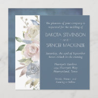 Silencio Floral Garland | Boda de Crema Azul Paste