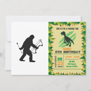 Invitación Silhouette Bigfoot Archer