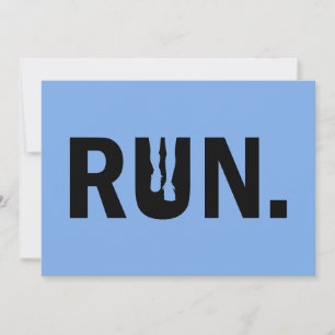 Invitación Silhouette corre por la maratón Runner