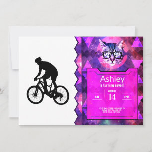 Invitación Silhouette de bicicleta de montaña