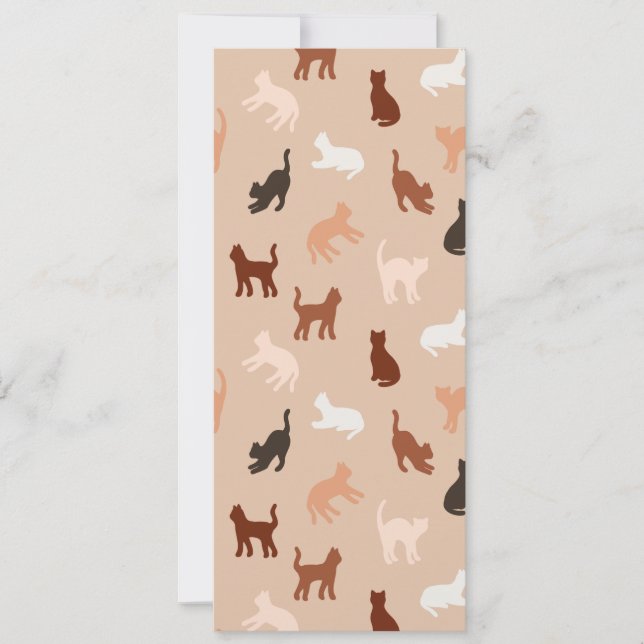 Invitación Silhouette de gato (Anverso)