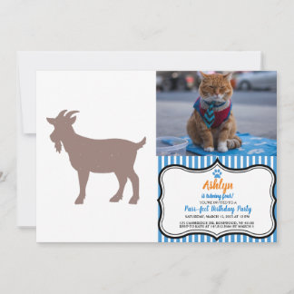 Invitación Silhouette de granja de animales de cabra