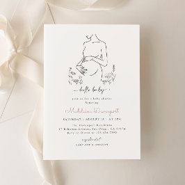 Invitación Silhouette Minimalista Baby Shower