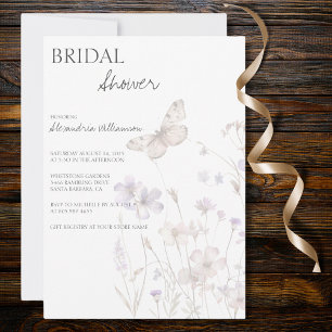 Invitación Silhouette Wildflower Bridal Shower