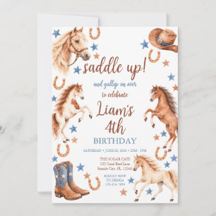 Invitación Silla de montar de vaquero occidental