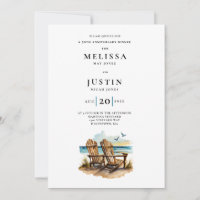 Silla de playa para aniversario de bodas simplista