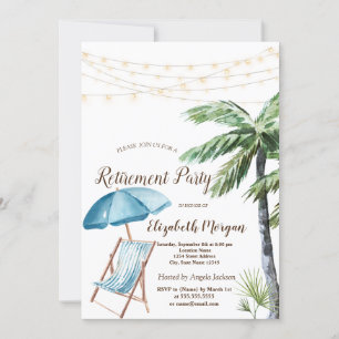 Invitación Silla de playa, parasol de palma