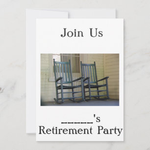INVITACIÓN SILLA DE ROCKING INVITO DE RETIRADO HUMORO