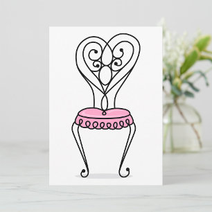 Invitación Silla Rosa